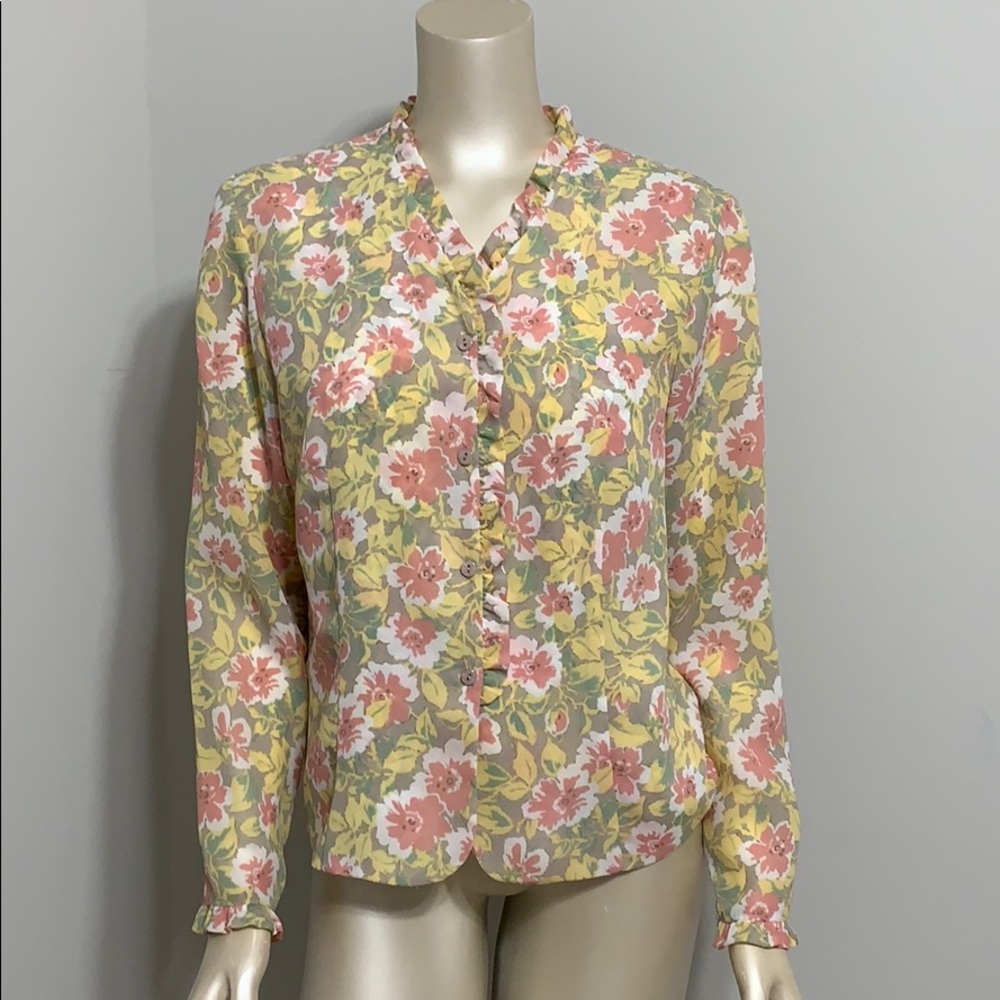 Pendleton floral blouse